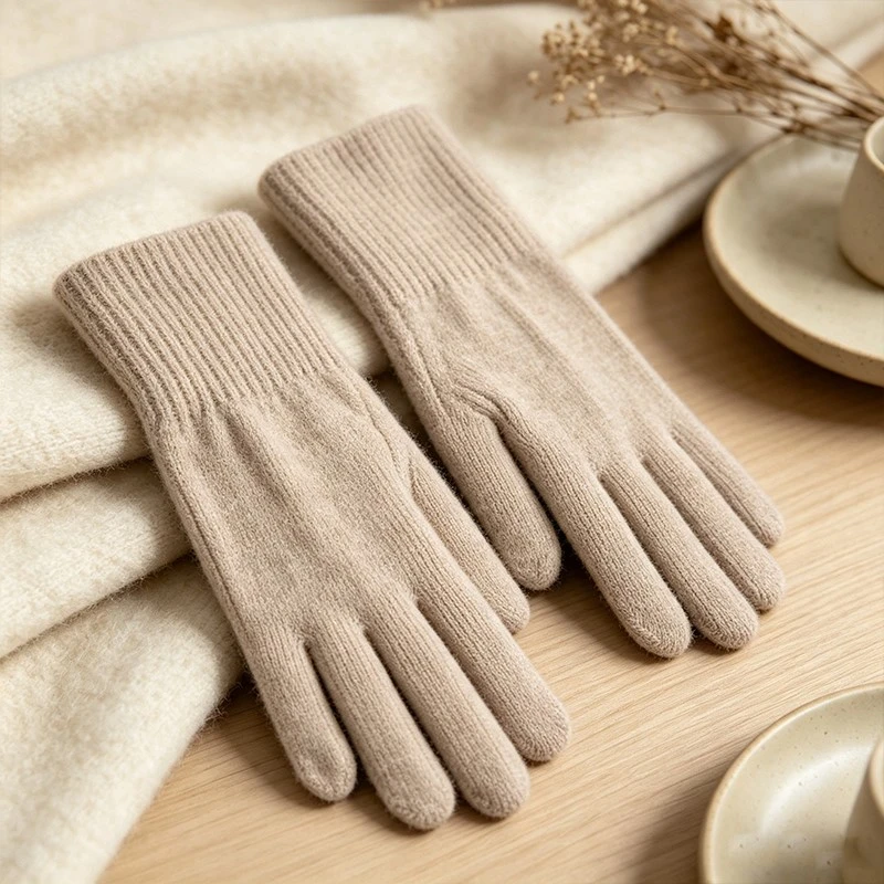 Knitted gloves